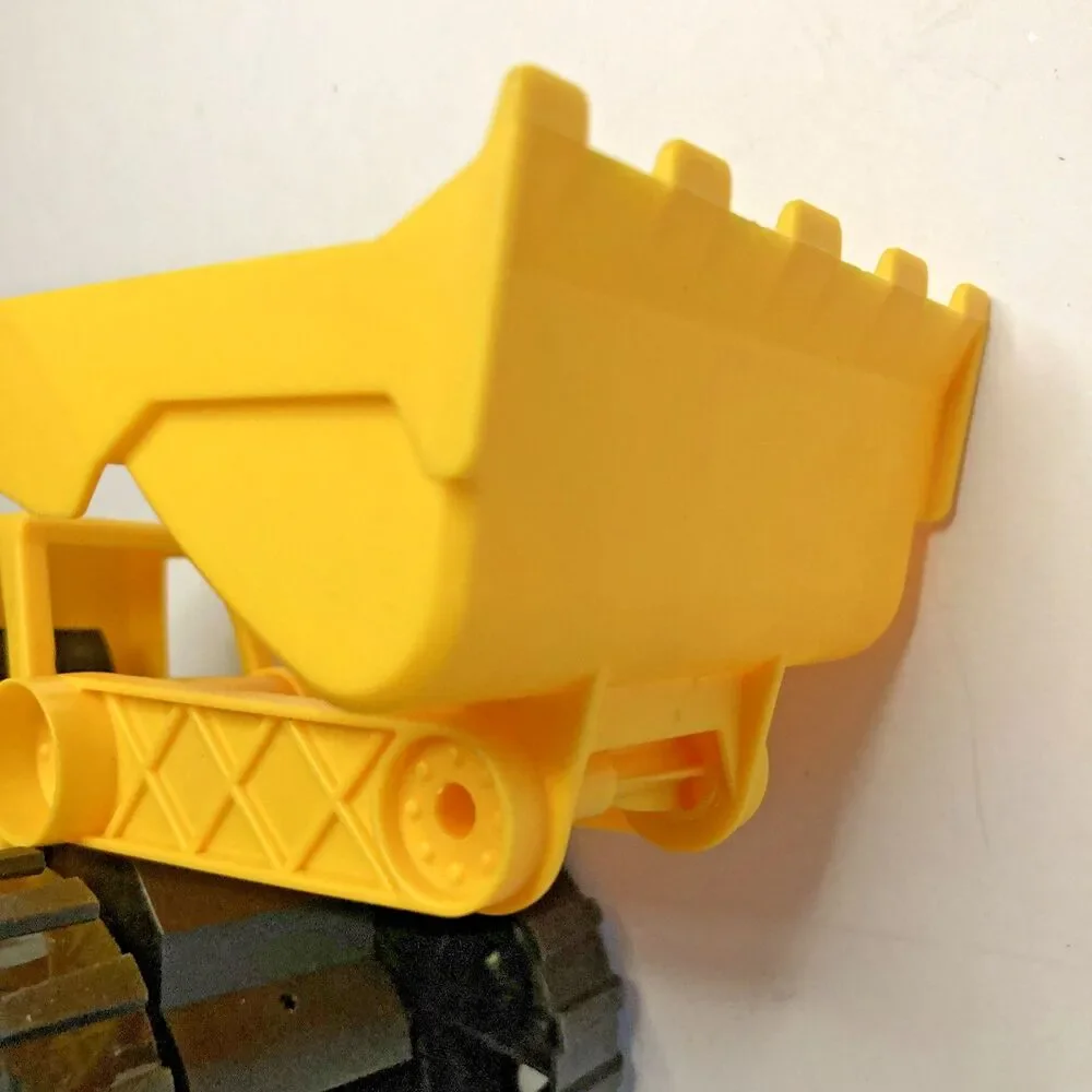 Yellow Plastic Toy Front Loader Construction Vehicle Bulldozer Kids Truck